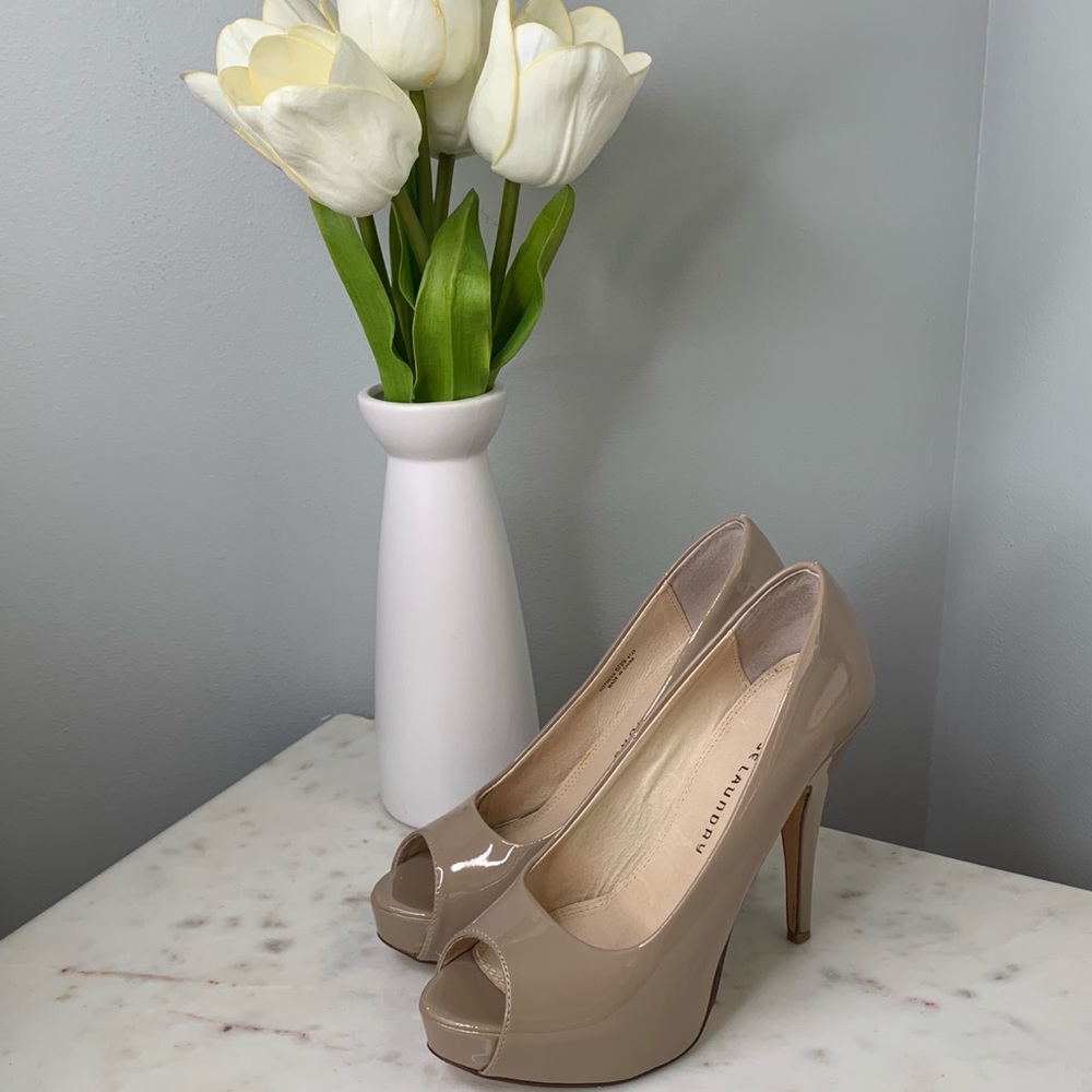 Chinese Laundry Nude Open Toe Pumps